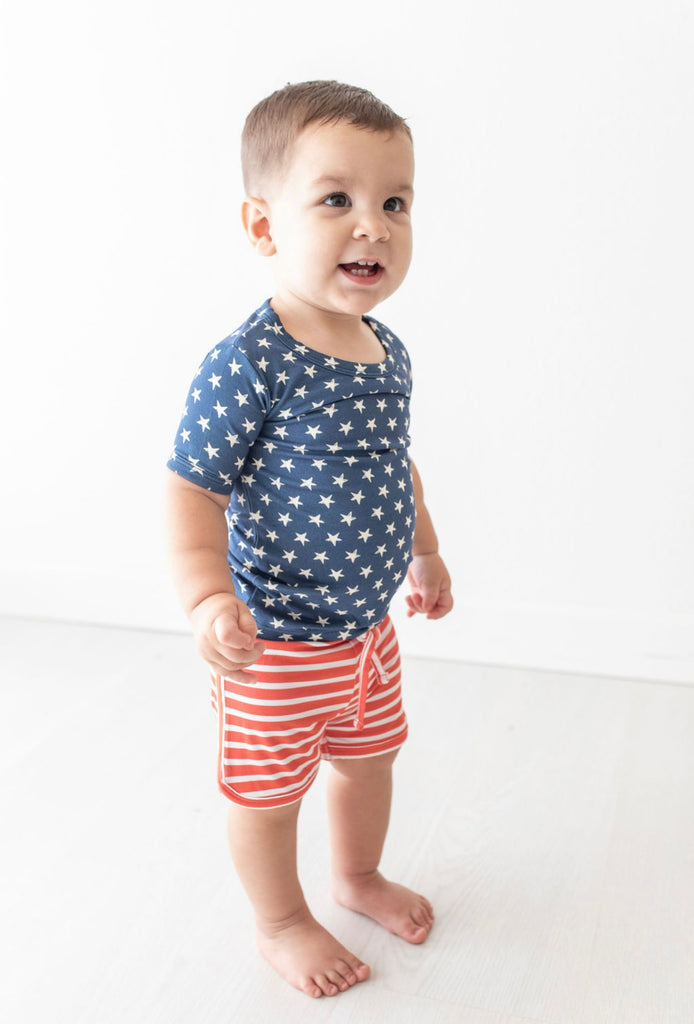 Toddler Americana Shorts + Short Sleeve Set
